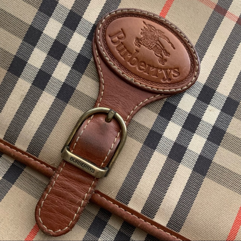 🚫SOLD•E🅱️🅰️Y🚫 Authentic Vintage Burberry Haymarket Check Crossbody Bag - Picture 7 of 13